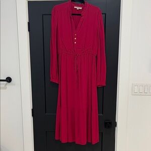 Elegant Pink Midi Dress